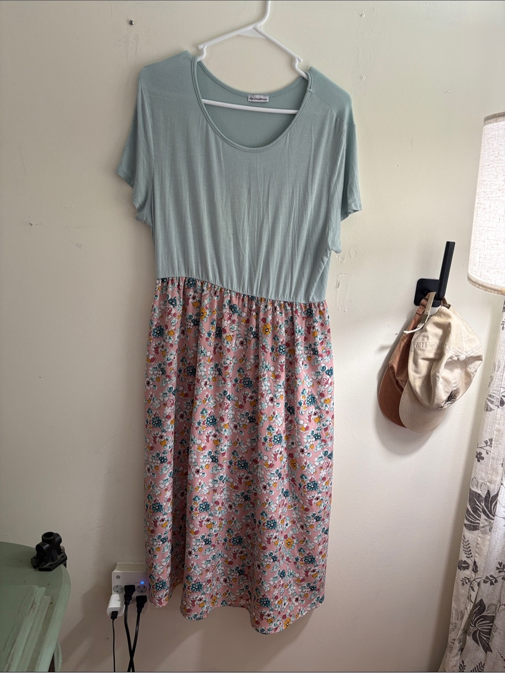 Women’s Mint & Pink Floral Midi Dress by LuLaRoe